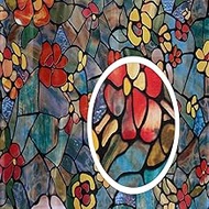 d-c-fix 346-0431-2PK Self-Adhesive Privacy Glass Window Film, Venetian Garden, 17" x 78" Roll, 2-Pac