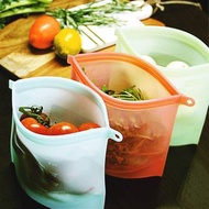 多用途可重複使用矽膠食品收納袋（中號）qpokckp  Multi-use and Reusable Silicone Food Storage Bag (Medium Size) 真空機 真空密封 