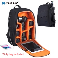 PULUZ Outdoor Backpack Portable Waterproof Bag Scratch-proof Dual Shoulders Backpack for DSLR Camera, Sports Camera, Tripod and Other Photography Accessories Grey