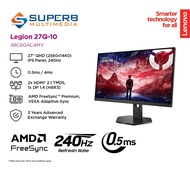 Lenovo Gaming Monitor Legion 27Q-10 68C6GAC4MY (27" FHD, 240Hz, DP, HDMI, 3 Years Warranty)
