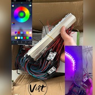 Compact 12-volt voltage-adjustable devil's eye led ring, color adjustment via phone