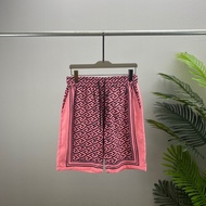 Versac* Men's Pink Letter Beach Shorts3D Printed Pattern Unisex Five-Point Shorts