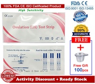 100pcs Ovulation (LH) Test Strip Kit + 100pcs FREE Urine Cup Test Pregnancy