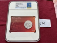 2025年 中國人民銀行發行 智能卡中國龍銀咭幣 10元，NGC MS68 ，NGC首期發行標籤，銀龍咭正面祥龍騰雲霧圖案精美，背面長城圖案，內帶原裝紅色智能咭，圖案相當精美，68 撈發 適合自家收藏