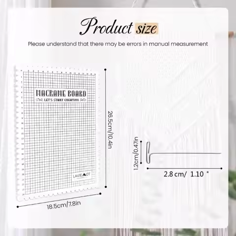 Macrames Board Grided Mat 8x11'' Braiding Jewelry Making Hand Kniting Work Project DIY Bracelet Knot
