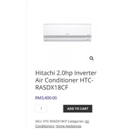Hitachi 2.0hp inverter aircond
