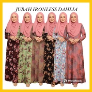 🌟JUBAH MUSLIMAH IRONLESS TANPA GOSOK (DAHLIA)