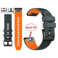 22mm 26mm High Quality Silicone Band Sports Wristband Replace Quick Fit Strap For Garmin Fenix 7 7X 6 6X Pro 5 5X Plus 3 3HR 2 Approach S70 47mm S60 S62