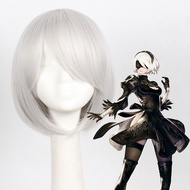 Anime Yorha No.2 Type B Game Character 2b White Cosplay Wig61582 45