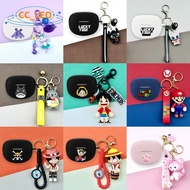 For Bose Ultra Open EarBuds Case Cartoon One Piece Luffy Keychain Pendant Mario Silicone Soft Case Bose Ultra Open EarBuds Shockproof Shell Case Protective Cover