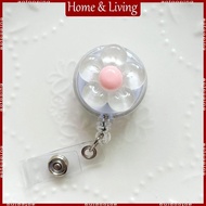 AOTO Flower Badge Holder Retractable Badge Holder ABS Badge Holder with Metal Clip