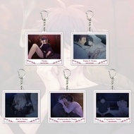 Slow Damage game BL anime acrylic mica keychain printed with Towa Taku Rei Madarome decoration bookb