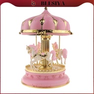 blesiya Carousel Music Box 7  LED  Rotating  Carousel Horse Music Box Kids Girls Baby Birthday Gift
