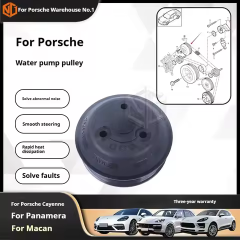 For Porsche Cayenne S 4.8L Turbo Panamera 4.8T Engine Water Pump Pulley 94810609101 94810609100