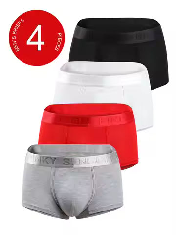 4-Piece Men's Modal Boxers | 95% Modal + 5% Spandex, Breathable & Skin-Friendly Like Cloud Touch, Sn