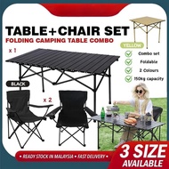 [CAMPTURE]1 SET COMBO Table+2 Chairs Outdoor Camping Folding Chair Glamping Camping Picnic Table  Ca