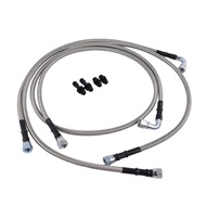 Stainless Steel Braided Transmission Oil Cooler Hoses Lines Set for 2003-2007 Dodge Ram 2500 3500 Cu