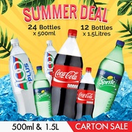 [Bundle of 12/24] Coke/Coke Zero/Sprite/100 Plus/Dasani/Ice Mountain 1.5LX12 & 500mlx24