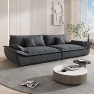 Fabric Sofa Italian Style Nordic Light Luxury Household Washable Tech Cloth Flannelette Fleece 2 3 4 Seater Sofa Chair