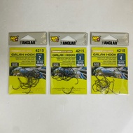 THE ANGLAR 4215 X 20PCS WIDE GAP J-TYPE INLINE CIRCLE GALAH HOOKS
