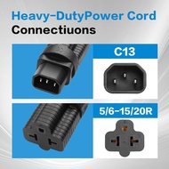 2 Pack NEMA 5/6-15/20R to IEC320 C14 Connector YACSEJAO 4-in-1 15 Amp Household AC Plug to 20 Amp IE