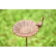 Decorative Flower Arrangement Bird Feeder Ornament Iron Art Plug-in Bird Water Feature KI9S Courtyar