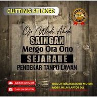 Sticker cutting Sticker cutting Sticker Words Ojo wedi Rival Car body Glass Sticker.