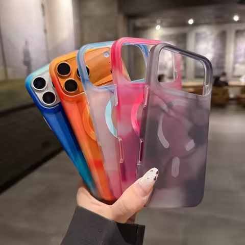 Luxury Phone Case for iPhone 12 13 14 15 16 Pro 17 Pro Max 17 Magsafe Magnetic Wireless Charging Gra