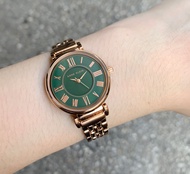 Anne Klein 2158GNRG Green Dial Rose Gold Steel Bracelet Watch for Women