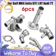 6Pcs Aluminium Engine Cooling Coolant Hose Connector Supercharger for MK4 Golf Jetta GLI TT 1J012108
