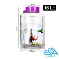 Bình Ngâm Thủy Tinh Quai Xách Nắp Tím 16 Lít – QX16L M1146 KD854