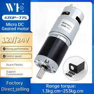 42GP-775 DC Gear Motor With Bracket Metal Planetary Gear 12V~24V Forward And Reverse Adjustable Spee
