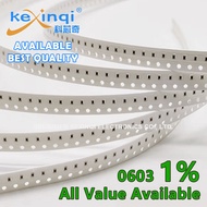 【Exclusive】 100pcs 0603 SMD Resistor 1% 0R 10M 1/10W 0.1 0.22 10 100 150 220 330 Ohm 1K 2.2K 10K 100