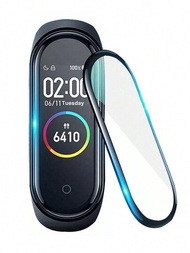 1入組3d屏幕保護貼,適用於小米手環8 7 6 4 5,小米手環4智能手錶,軟性保護玻璃,小米手環6貼膜配件