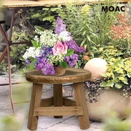 [ Wooden Stool Plant Stand Flower Pot Stool Small Decorative Rustic Plant Pot