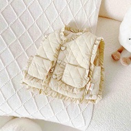 [Min kid] QCCC life jacket with elegant ruffles for girls