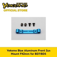 Yokomo Blue Aluminum Front Sus Mount F42mm for BD7/BD5 for remote control car (BD-301FF2)