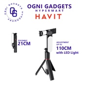Havit Mini Tabletop Tripod Selfie 110cm Long Adjustable With LED Light | Havit ST7600