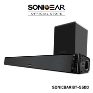 SonicGear BT5500 Bluetooth 5.0 TV SoundBar With Wireless Subwoofer | HDMI Input | Optical