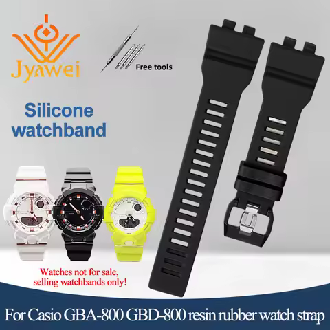 Silicone watch strap for Casio GBA-800 GBD-800 resin silicone watchband G-SHOCK waterproof rubber me
