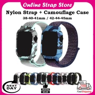 Camouflage Case+Nylon  Strap For iWatch SE3 / SE2 / 6/ SE / 5 / 4 / 3 / 2 / 1 Protection Case+Strap