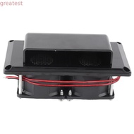 GREATMY RV Side Exhaust Fan, Dual Fan Black Plastic Housing 12V Ventilation Fan,  DC12V Rated Power 