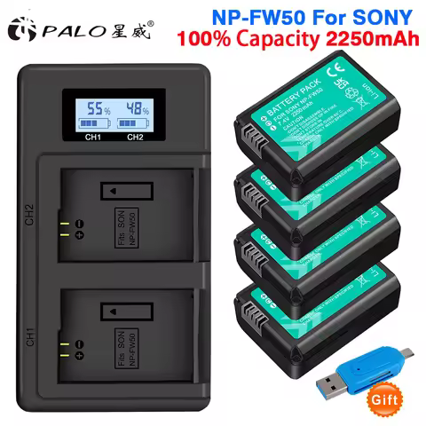 PALO NP-FW50 NP FW50 NPFW50 FW50 Battery for Sony Alpha a6500 a6300 a6000 a5000 a3000 NEX-3 a7R a7 a
