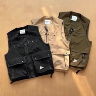 日本預訂 3色選 and wander logo 口袋 戶外機能 馬甲背心