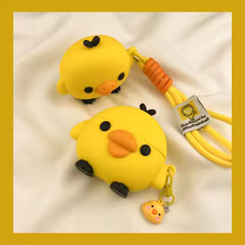 Fun Nose Little Yellow Chicken Airpods4 Protective Cover Airpod3 Suitable for Apple Pro Wireless Blu