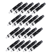 20Pcs FC Single-Mode Cold Splice Optical Fiber Cable Splice Connector Pre-Buried Fiber Optic Quick C