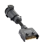 W* Shockproof 7 Pin Towing Socket Kit with Enhanced Safety Features Trailer Electrical Connector for