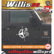CUTTING STICKER DAKAR KOMPAS STICKER CAR DOOR STICKER