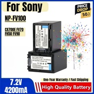 NP-FV100 Battery 7.2V 4200mAh Rechargeable Batteries and Charger for Sony CX700E FV70 FH50 FV90 Came