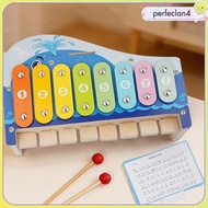 [Perfeclan4] 8 Notes Kids Xylophone with Colorful Keys Hand Knock Piano Wood Percussion Instrument f